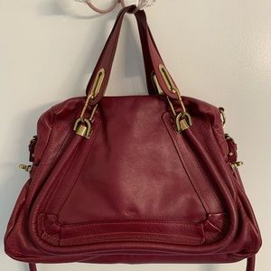 Authentic Chloe Paraty in Bordeaux Leather